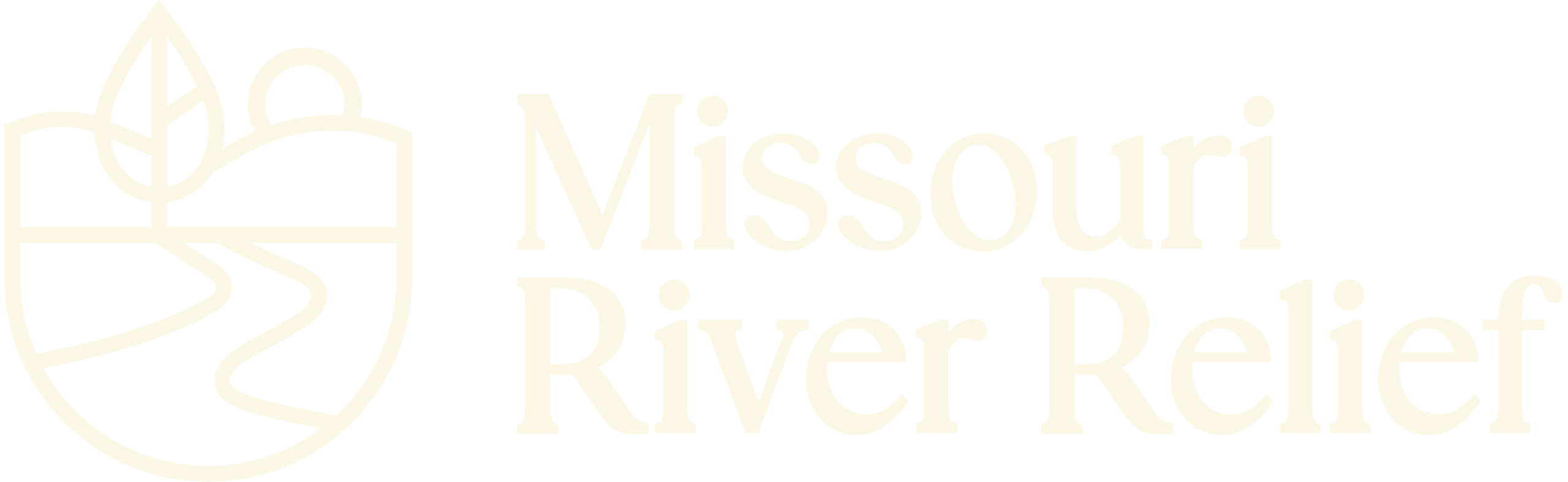 Missouri River Relief logo in cream